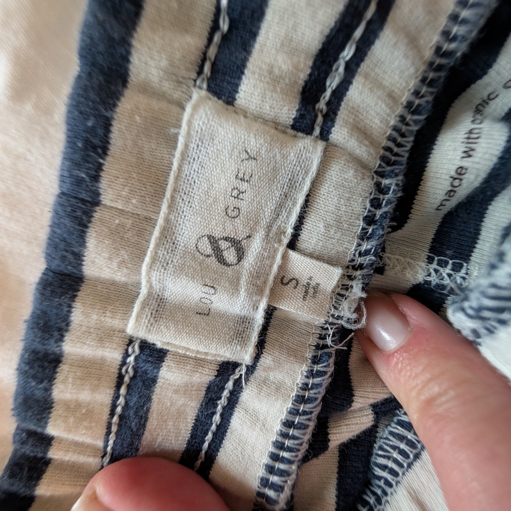 Lou & Grey Navy and White Striped Pencil Skirt - Picture 3 of 3